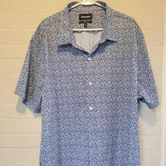 Bonobos Prominent Fit Ditsy Floral Short Sleeve Shirt 2XL Long - Picture 1 of 4